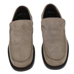 Gucci Beige Suede Slip on Loafers Size 42