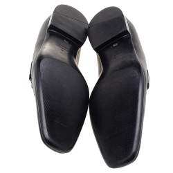 Gucci Black Leather Hysteria Horsebit Slip On Loafers Size 43.5