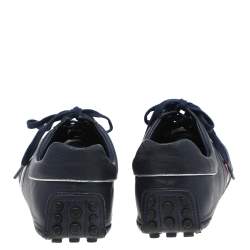 Pre Owned حذاء رياضي غوتشي دراييفر رباط علوي ويب جلد كحلي مقاس 42