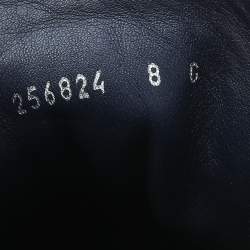 Pre Owned حذاء رياضي غوتشي دراييفر رباط علوي ويب جلد كحلي مقاس 42