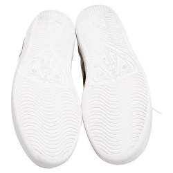 Pre Owned حذاء رياضي غوتشي بي أيس كانفاس GG سوبريم بني عنق منخفض مقاس 40