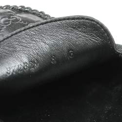 Gucci Black Guccissima Leather Penny Slip On Loafers Size 42