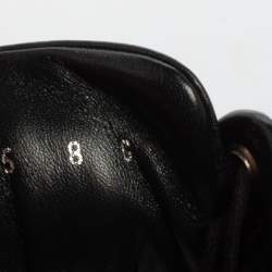 Gucci Black Guccissima Leather Web Detail High Top Sneakers Size 42