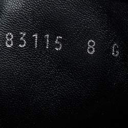 Gucci Black Leather Web Low Top Sneakers Size 42