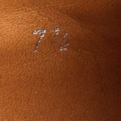 Gucci Brown Leather Web  Slip On Loafers Size 41.5
