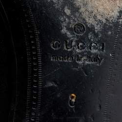 Pre Owned Gucci Black Leather Brixton Horsebit Snake Embroidered Loafers Size 42