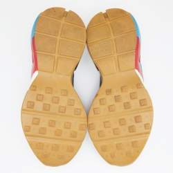 Pre Owned حذاء رياضي غوتشي ريتون جلد أسود طباعة ويب عنق منخفض مقاس 42