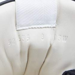 Pre Owned حذاء رياضي غوتشي ريتون جلد أسود طباعة ويب عنق منخفض مقاس 42