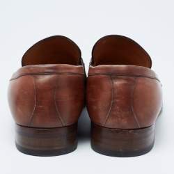 Gucci Brown Ombre Leather Horsebit Loafers Size 44