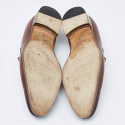 Gucci Brown Ombre Leather Horsebit Loafers Size 44