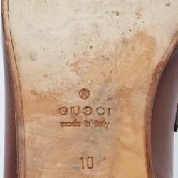 Gucci Brown Ombre Leather Horsebit Loafers Size 44