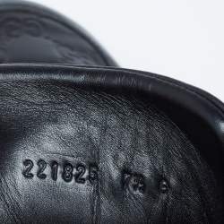 مملوكة مسبقًا Gucci Black Guccissima Leather Web Detail High-Top Sneakers  Size 41.5 