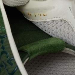 Gucci Green Suede and GG Canvas Low-Top Sneakers Size 41.5