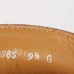 Pre Owned Gucci Brown Guccissima Leather GG Slip On Loafers Size 43.5