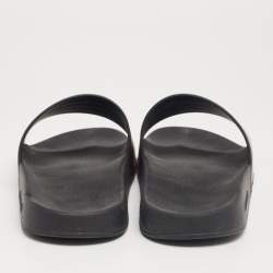 مملوكة مسبقًا صندل سلايد غوتشي فلات مطاط بنمط ويب متعدد الألوان مقاس 43