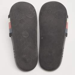 مملوكة مسبقًا صندل سلايد غوتشي فلات مطاط بنمط ويب متعدد الألوان مقاس 43