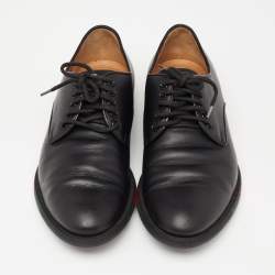 Gucci Black Leather Lace Up Derby Size  42