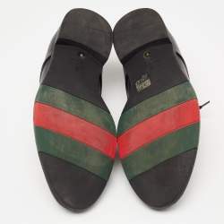 Gucci Black Leather Lace Up Derby Size  42