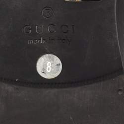 Gucci Black Leather Lace Up Derby Size  42