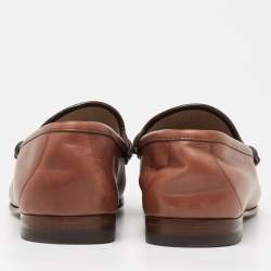 Gucci Brown Leather  Horsebit Loafers Size 41.5