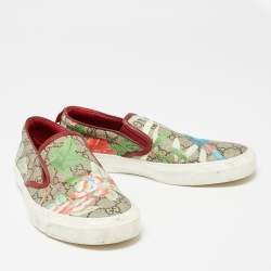 مملوكة مسبقًا Gucci Multicolor GG Supreme Blooms Printed Canvas Slip On Sneakers Size 40