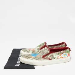 مملوكة مسبقًا Gucci Multicolor GG Supreme Blooms Printed Canvas Slip On Sneakers Size 40