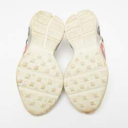 Pre Owned Gucci Off White Leather Rhyton Sneakers Size 40