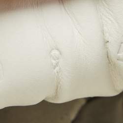 Pre Owned حذاء رياضي غوتشي أس جلد ثعبان أبيض مقاس 43