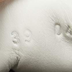 Pre Owned Gucci White Leather Blind For Love Patch Ace Low Top Sneakers Size 39