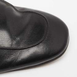 Pre Owned حذاء سلايد غوتشي برنس تاون مارمونت جي جي خط فرو وجلد أسود مقاس 43