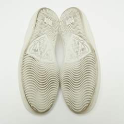 Gucci Cream GG Embossed Perforated Leather Ace Low-Top Sneakers Size 43.5