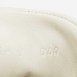 Pre Owned حذاء رياضي غوتشي أيس جلد أبيض حرف جي متشابك عنق منخفض مقاس43