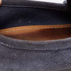 Gucci Blue Suede Horsebit Driver Loafers Size 42