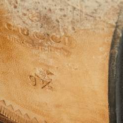 Pre Owned Gucci Black Leather Horsebit Slip On Loafers Size 43.5