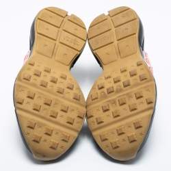 مملوكة مسبقًا Gucci Black Leather Rhyton Lace Up Sneakers  Size 44