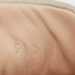 مملوكة مسبقًا حذاء رياضي غوتشي أيس جلد أبيض عنق منخفض مطرز زهور مقاس 43.5