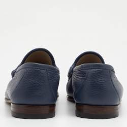 مملوكة مسبقًا Gucci Blue Leather Horsebit Loafer Size 41