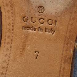 مملوكة مسبقًا Gucci Blue Leather Horsebit Loafer Size 41