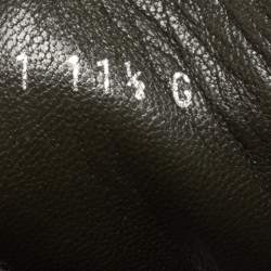 Pre Owned Gucci Olive Green Leather and GG Imprime Coated Canvas Low-Top Sneakers Size 45.5