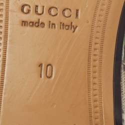 مملوكة مسبقًا حذاء سلايد غوتشي برينستون كانفاس جي جي سوبريم مطبوع تيان متعدد الألوان مزين هورسبيت مقاس 44