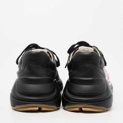 Pre Owned Gucci Black Leather Rhyton Sneakers Size 41