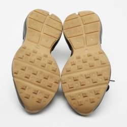 Pre Owned Gucci Black Leather Rhyton Sneakers Size 41