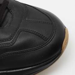 Pre Owned Gucci Black Leather Rhyton Sneakers Size 41
