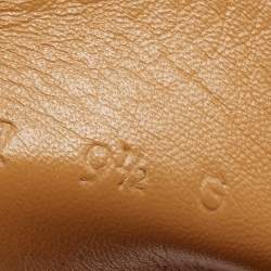 Pre Owned Gucci Dark Brown Leather GG Web Loafers Size 43.5