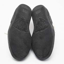 Pre Owned Gucci Black Leather Ace Stripe Low Top Sneakers  Size 40.5 