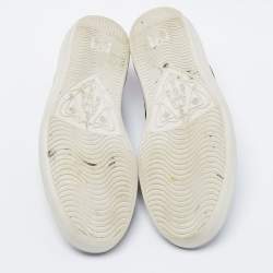 مملوكة مسبقًا Gucci Dark Grey GG Supreme Canvas Ace Low Top Sneakers Size 43.5