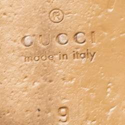 Pre Owned حذاء سلايد غوتشي برينستون قماش جاكار متعدد الألوان وبطانة فرو مقاس 43