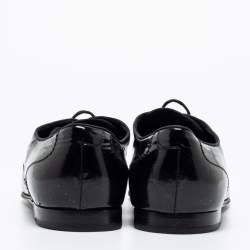 Gucci Black Patent Leather Cap Toe Lace Oxfords Size 40