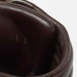Gucci Brown Guccissima Leather Web Detail High Top Sneakers Size 40.5