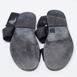 مملوكة مسبقًا Gucci Black Leather Slingback Sandals Size 40